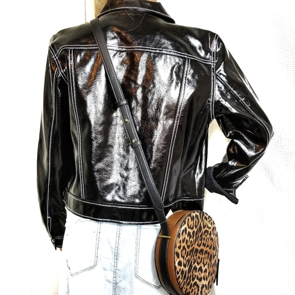 NINE WEST Soft Patent Leather Jacket BNWT - Picture 4 of 8